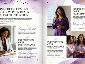 Professional header image for list-based article: Personal Development Goals for Women Ready to Lead with I...