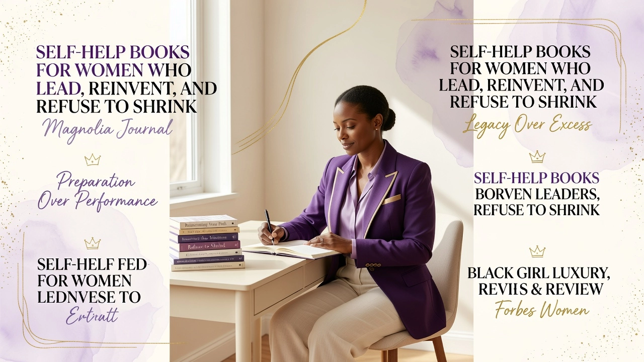 Professional header image for list-based article: Self-Help Books for Women Who Lead, Reinvent, and Refuse ...