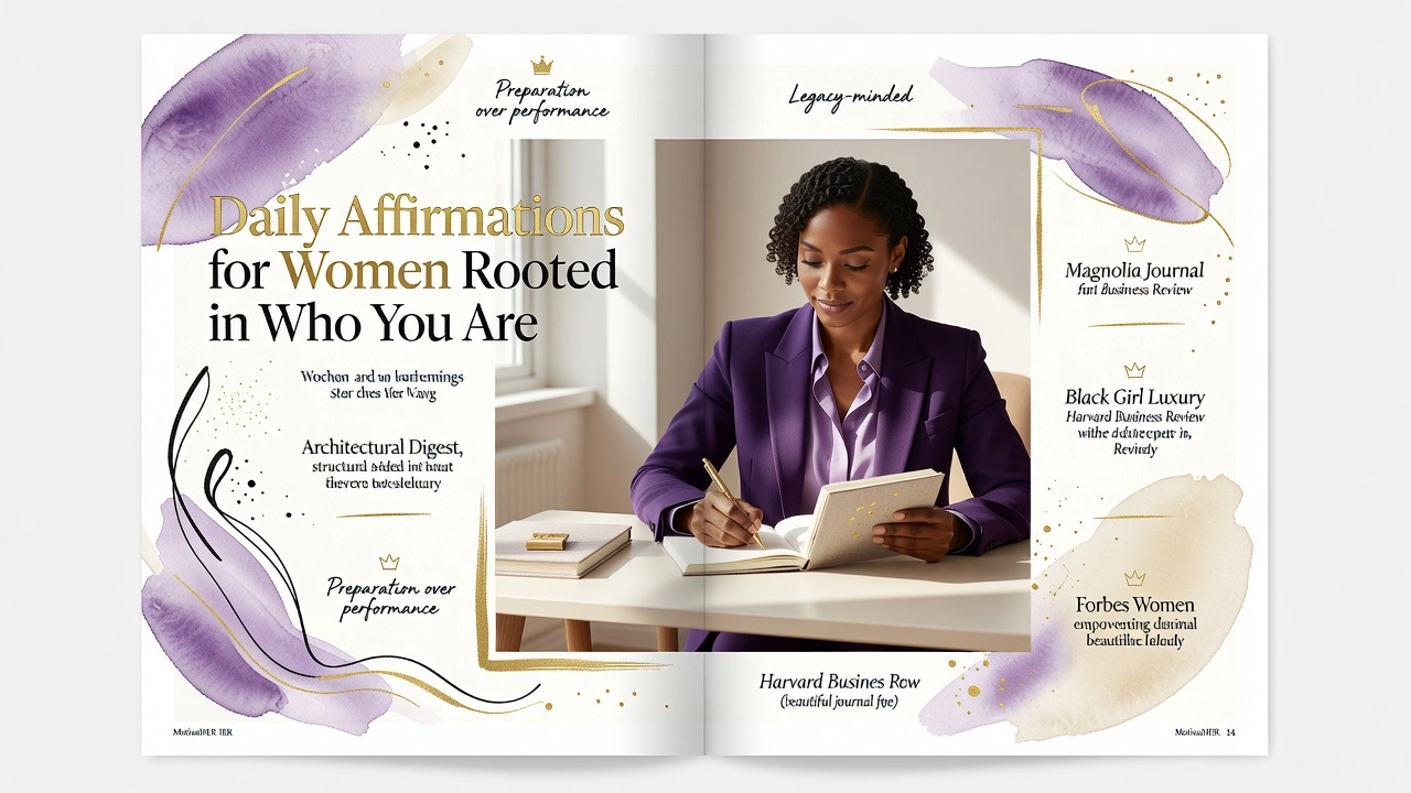 Professional header image for list-based article: Daily Affirmations for Women Rooted in Who You Are