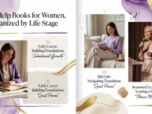 Professional header image for list-based article: Self-Help Books for Women, Organized by Life Stage